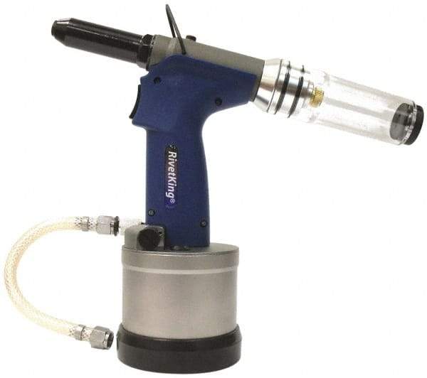 RivetKing - 5/32" Capacity, Air Riveter - 1mm Long Stroke, 20" Inlet - Apex Tool & Supply