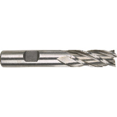 3/4″ × 3/4″ × 1 5/8″ × 3 7/8″ 4 Flute Single End HSS Finishing Center Cutting End Mill-TiN Series/List #4550G - Exact Industrial Supply