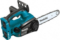 Makita - 36 Volt, 1650 Ft/min, Battery Powered Chainsaw - 12" Guide Bar Length, 3/8" Chain Pitch - Apex Tool & Supply