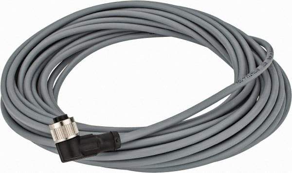 Telemecanique Sensors - 3 Amp, M12 4 Pin Elbowed Female Cordset Sensor and Receptacle - 250 VAC, 300 VDC, 10m Cable Length, IP67 Ingress Rating - Apex Tool & Supply