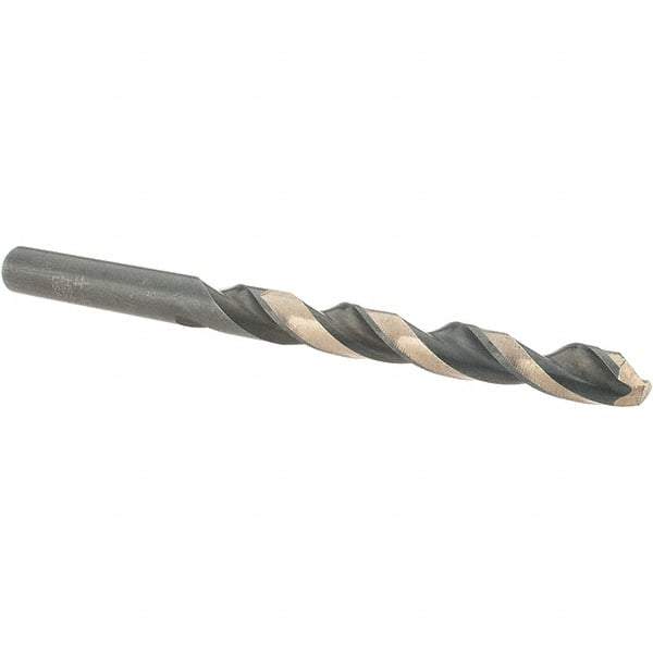 Value Collection - 1/4" 135° High Speed Steel Jobber Drill - Oxide/Gold Finish, Right Hand Cut, Spiral Flute, Straight Shank, 4" OAL, Split Point - Apex Tool & Supply