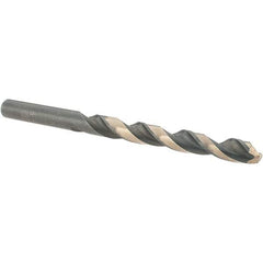 Value Collection - 1/4" 135° High Speed Steel Jobber Drill - Oxide/Gold Finish, Right Hand Cut, Spiral Flute, Straight Shank, 4" OAL, Split Point - Apex Tool & Supply