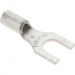 Value Collection - #8 Stud, 18 to 14 AWG Compatible, Noninsulated, Crimp Connection, Standard Fork Terminal - Apex Tool & Supply