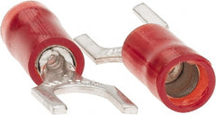 Value Collection - #10 Stud, 22 to 18 AWG Compatible, Partially Insulated, Crimp Connection, Standard Fork Terminal - Apex Tool & Supply