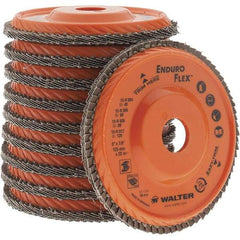 Value Collection - 40 Grit, 5" Disc Diam, 7/8" Center Hole, Type 28 Ceramic Flap Disc - 12,200 Max RPM, Coated - Apex Tool & Supply