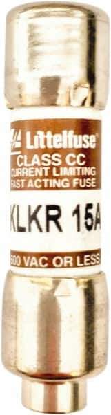 Value Collection - 600 VAC, 15 Amp, Fast-Acting Semiconductor/High Speed Fuse - 1-1/2" OAL, 200 (RMS Symmetrical) kA Rating, 13/32" Diam - Apex Tool & Supply