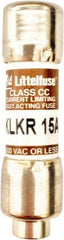 Value Collection - 600 VAC, 15 Amp, Fast-Acting Semiconductor/High Speed Fuse - 1-1/2" OAL, 200 (RMS Symmetrical) kA Rating, 13/32" Diam - Apex Tool & Supply