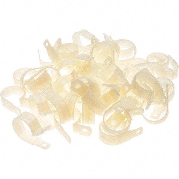 Value Collection - 7/8" Bundle Diam, 0.203" Hole, Nylon Clamp - White - Apex Tool & Supply
