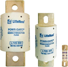 Value Collection - 650 VDC, 700 VAC, 400 Amp, Fast-Acting Semiconductor/High Speed Fuse - 5-3/32" OAL, 20 at DC, 200 at AC kA Rating, 2" Diam - Apex Tool & Supply