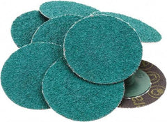 Value Collection - 2" Disc Diam, 50 Grit, Aluminum Oxide Quick Change Disc - Type R Attaching System, Coated, Green, Coarse Grade, 25,000 RPM, 264F Series - Apex Tool & Supply