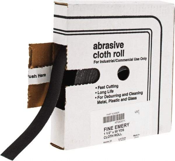 Value Collection - Shop Rolls   Abrasive Material: Emery    Roll Width (Inch): 1-1/2 - Apex Tool & Supply