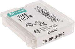 Value Collection - 250 VAC, 10 Amp, Fast-Acting Miniature Glass/Ceramic Fuse - 1-1/4" OAL, 1/4" Diam - Apex Tool & Supply