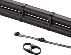 Value Collection - 11" Long Black Nylon Standard Cable Tie - 100 Lb Tensile Strength, 1/2" Thick - Apex Tool & Supply