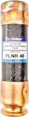 Value Collection - 125 VDC, 250 VAC, 40 Amp, Time Delay General Purpose Fuse - 3" OAL, 200 kA Rating, 13/16" Diam - Apex Tool & Supply