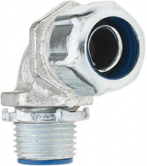 Value Collection - 3/8" Trade, Malleable Iron Threaded Angled FMC & Liquidtight Conduit Connector - Insulated - Apex Tool & Supply