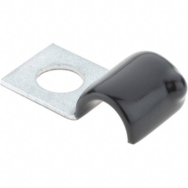 Value Collection - 1/4" Bundle Diam, 1/4" Hole, Steel Clamp - 1/2" Wide, Black - Apex Tool & Supply