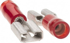 Value Collection - 22 to 18 AWG, Nylon, Partially Insulated, Female Wire Disconnect - 1/4" Wide Tab, Red, CSA Certified, UL Listed - Apex Tool & Supply