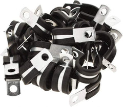 Value Collection - 5/8" Bundle Diam, 1/2" Hole, Steel Clamp - 1/2" Wide, Black - Apex Tool & Supply