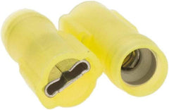 Value Collection - 12 to 10 AWG, Nylon, Fully Insulated, Female Wire Disconnect - 1/4" Wide Tab, Yellow - Apex Tool & Supply