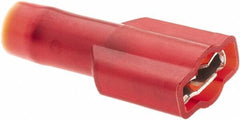 Value Collection - 22 to 18 AWG, Nylon, Fully Insulated, Female Wire Disconnect - 1/4" Wide Tab, Red - Apex Tool & Supply