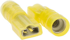 Value Collection - 12 to 10 AWG, Nylon, Fully Insulated, Female Wire Disconnect - 1/4" Wide Tab, Yellow, CSA Certified, UL Listed - Apex Tool & Supply