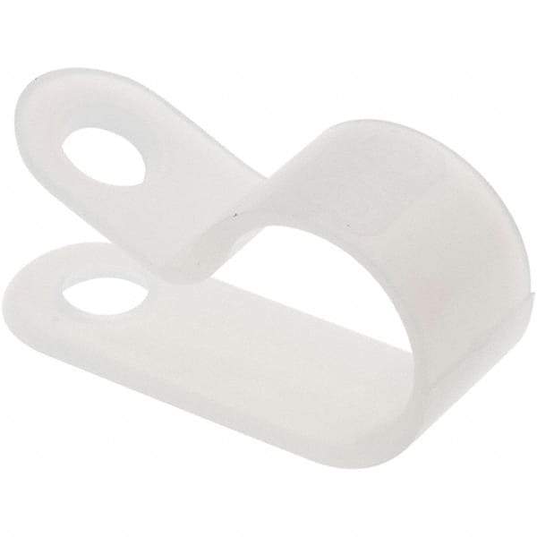 Value Collection - 3/8" Bundle Diam, 0.167" Hole, Nylon Clamp - White - Apex Tool & Supply