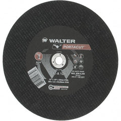 Value Collection - 12" 24 Grit Aluminum Oxide Cutoff Wheel - 1/8" Thick, 20mm Arbor, 6,300 Max RPM - Apex Tool & Supply