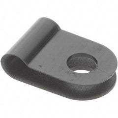 Value Collection - 1/8" Bundle Diam, 0.167" Hole, Nylon Clamp - Black - Apex Tool & Supply