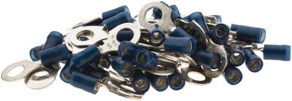 Value Collection - 16-14 AWG Partially Insulated Crimp Connection D Shaped Ring Terminal - Tin Plated Copper Contact - Apex Tool & Supply