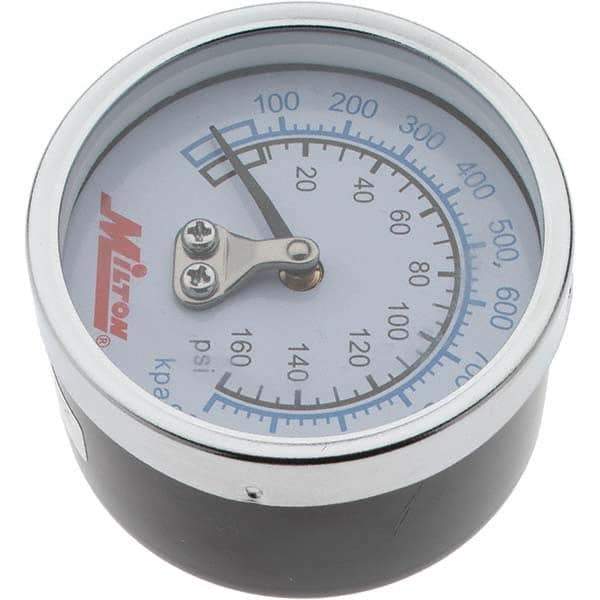 Value Collection - 2" Dial, 1/4 Thread, 0-160 Scale Range, Pressure Gauge - Back Connection Mount - Apex Tool & Supply