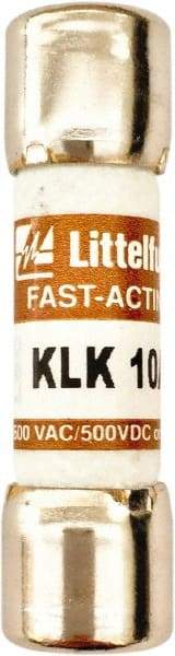 Value Collection - 600 VAC, 10 Amp, Fast-Acting Semiconductor/High Speed Fuse - 1-1/2" OAL, 100 at AC kA Rating, 13/32" Diam - Apex Tool & Supply