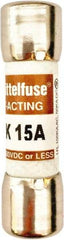 Value Collection - 600 VAC, 15 Amp, Fast-Acting Semiconductor/High Speed Fuse - 1-1/2" OAL, 100 at AC kA Rating, 13/32" Diam - Apex Tool & Supply