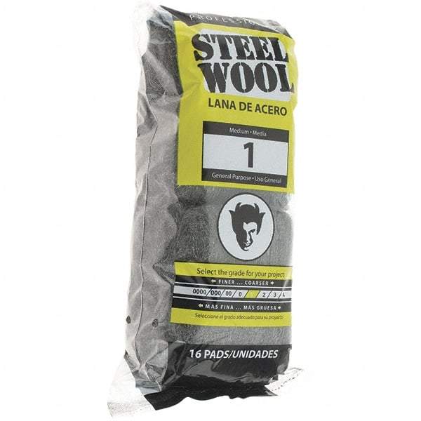 Value Collection - Steel Wool Steel Wool Grade: 1 Pad Width (Inch): 3 - Apex Tool & Supply