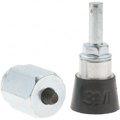 Value Collection - 1" Diam Quick-Change Disc Backing Pad - 1/4" Shank Diam, Medium Density, 30,000 RPM - Apex Tool & Supply
