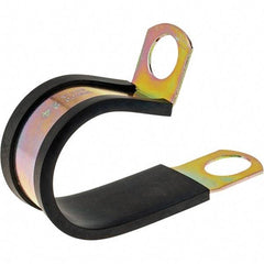 Value Collection - 1-1/2" Bundle Diam, 9/16" Hole, Steel Clamp - Black - Apex Tool & Supply