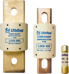 Value Collection - 450 VDC, 500 VAC, 600 Amp, Fast-Acting Semiconductor/High Speed Fuse - Bolt-on Mount, 4-15/32" OAL, 20 at DC, 200 at AC kA Rating, 2" Diam - Apex Tool & Supply