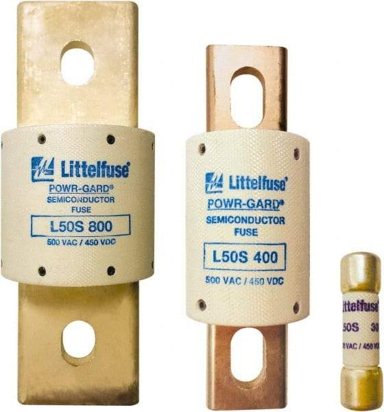 Value Collection - 450 VDC, 500 VAC, 300 Amp, Fast-Acting Semiconductor/High Speed Fuse - Bolt-on Mount, 4-11/32" OAL, 20 at DC, 200 at AC kA Rating, 1-1/2" Diam - Apex Tool & Supply