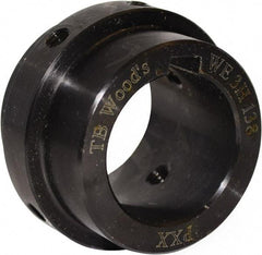 TB Wood's - 2-1/8" Bore, 1/2" x 1/4" Keyway Width x Depth, 3.65" Hub, WE10 Flexible Coupling Shaft Hub - 3.65" OD, 1.88" OAL, Steel, Type BTS - Apex Tool & Supply