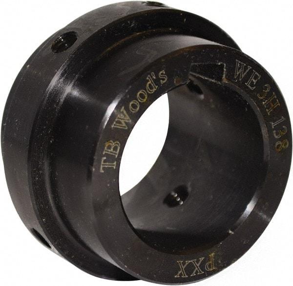 TB Wood's - 1-1/8" Bore, 1/4" x 1/8" Keyway Width x Depth, 1.85" Hub, WE2 Flexible Coupling Shaft Hub - 1.85" OD, 0.94" OAL, Steel, Type BTS - Apex Tool & Supply