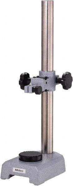 Mitutoyo - Hardened Steel, Rectangular Base, Stand - 430mm High, 168mm Base Length x 45mm Base Height, Includes Holder - Apex Tool & Supply