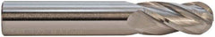 M.A. Ford - 5/8" Diam, 1-1/4" LOC, 4 Flute Solid Carbide Ball End Mill - Uncoated, Single End, 3-1/2" OAL, 5/8" Shank Diam, Spiral Flute - Apex Tool & Supply