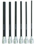 6 Piece - 4; 5; 6; 7; 8; 10mm - 6" OAL - Pro Hold® Metric Socket Bit Set - Apex Tool & Supply