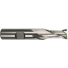 1/2 Dia. x 3 Overall Length 2-Flute Square End M-42 Cobalt SE End Mill-Round Shank-Center Cut-Uncoated - Apex Tool & Supply