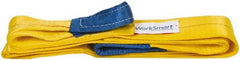Value Collection - 10' Long x 3" Wide, 4,800 Lb Vertical Capacity, 1 Ply, Polyester Web Sling - 3,800 Lb Choker Capacity, with Eye & Eye (Flat) - Apex Tool & Supply