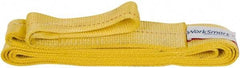 Value Collection - 16' Long x 3" Wide, 4,800 Lb Vertical Capacity, 1 Ply, Polyester Web Sling - 3,800 Lb Choker Capacity, with Eye & Eye (Flat) - Apex Tool & Supply