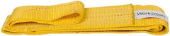 Value Collection - 6' Long x 4" Wide, 6,400 Lb Vertical Capacity, 1 Ply, Polyester Web Sling - 5,000 Lb Choker Capacity, with Eye & Eye (Flat) - Apex Tool & Supply