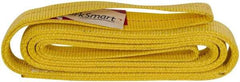Value Collection - 8' Long x 2" Wide, 6,400 Lb Vertical Capacity, 2 Ply, Polyester Web Sling - 5,000 Lb Choker Capacity, with Eye & Eye (Flat) - Apex Tool & Supply