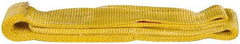 Value Collection - 4' Long x 3" Wide, 8,600 Lb Vertical Capacity, 2 Ply, Polyester Web Sling - 6,900 Lb Choker Capacity, with Eye & Eye (Flat) - Apex Tool & Supply