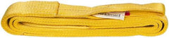 Value Collection - 12' Long x 3" Wide, 8,600 Lb Vertical Capacity, 2 Ply, Polyester Web Sling - 6,900 Lb Choker Capacity, with Eye & Eye (Flat) - Apex Tool & Supply