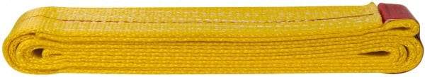 Value Collection - 6' Long x 2" Wide, 6,400 Lb Vertical Capacity, 1 Ply, Polyester Web Sling - 5,000 Lb Choker Capacity, with Endless Sling - Apex Tool & Supply